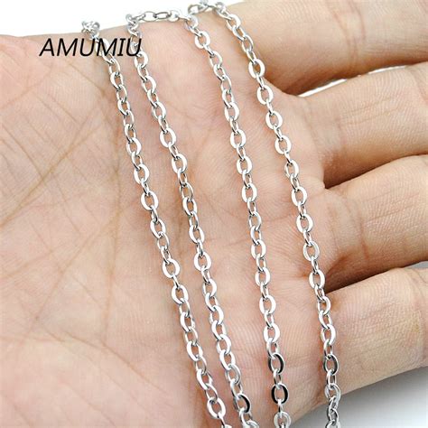 stainless steel chain link necklace women